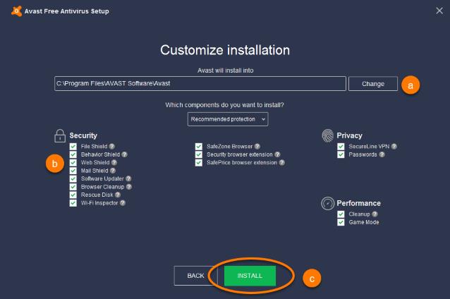 Avast Components diagram